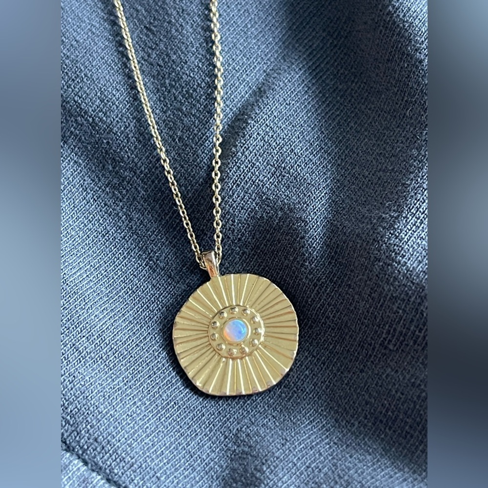 Gorjana Sunburst Coin Pendant Necklace